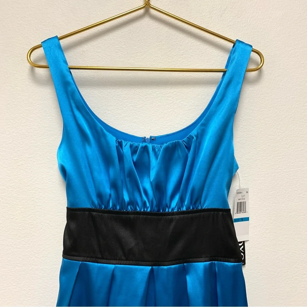 XOXO Blue Satin Dress Size 9 Juniors Special Occasion Formal Party Hoco 90s‎ Y2K